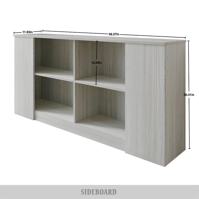 Buffet en bois avec lignes épurées CraftPorch