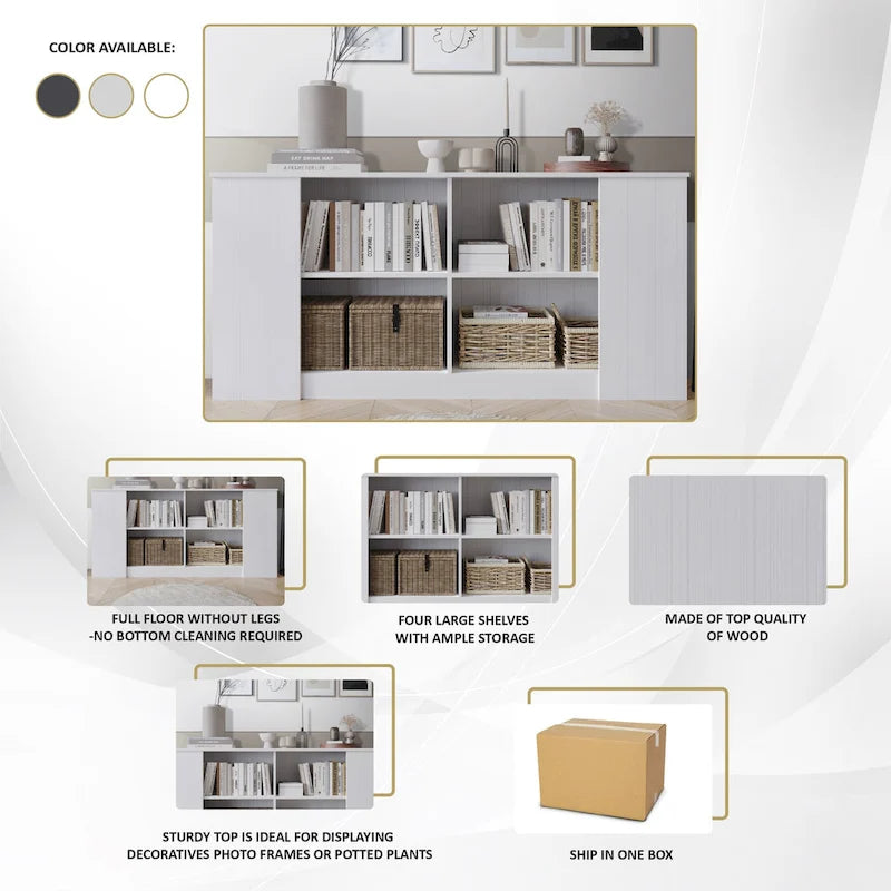 Buffet en bois avec lignes épurées CraftPorch