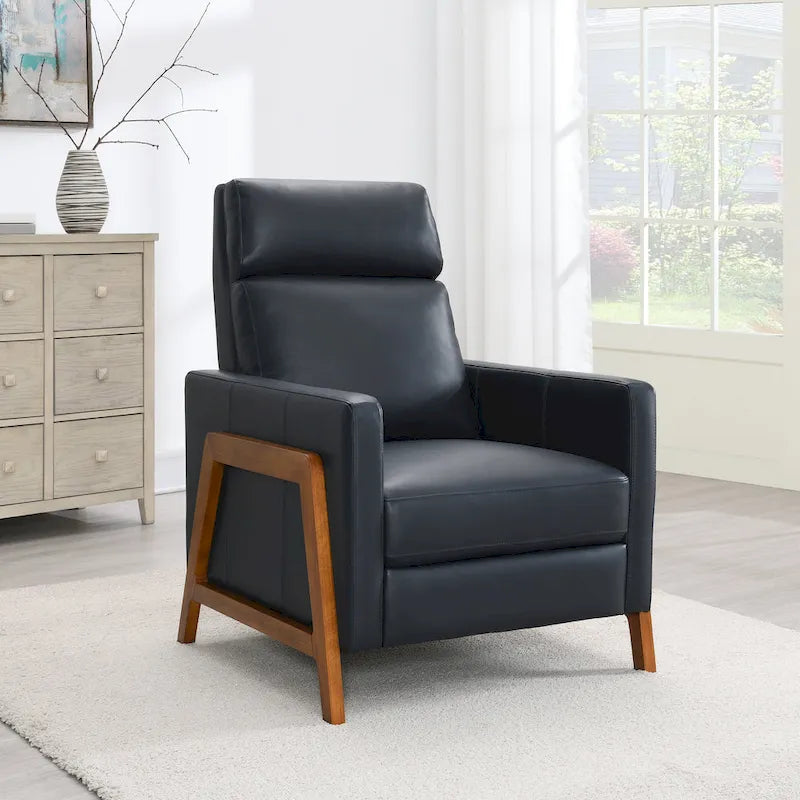 Fauteuil inclinable en cuir pleine fleur Roland de Greyson Living