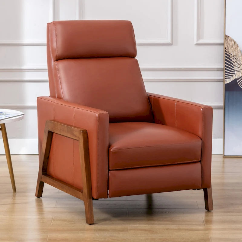 Fauteuil inclinable en cuir pleine fleur Roland de Greyson Living