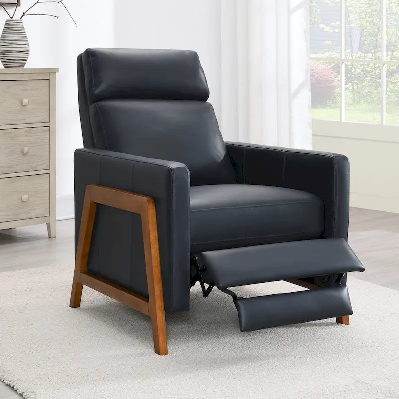 Fauteuil inclinable en cuir pleine fleur Roland de Greyson Living