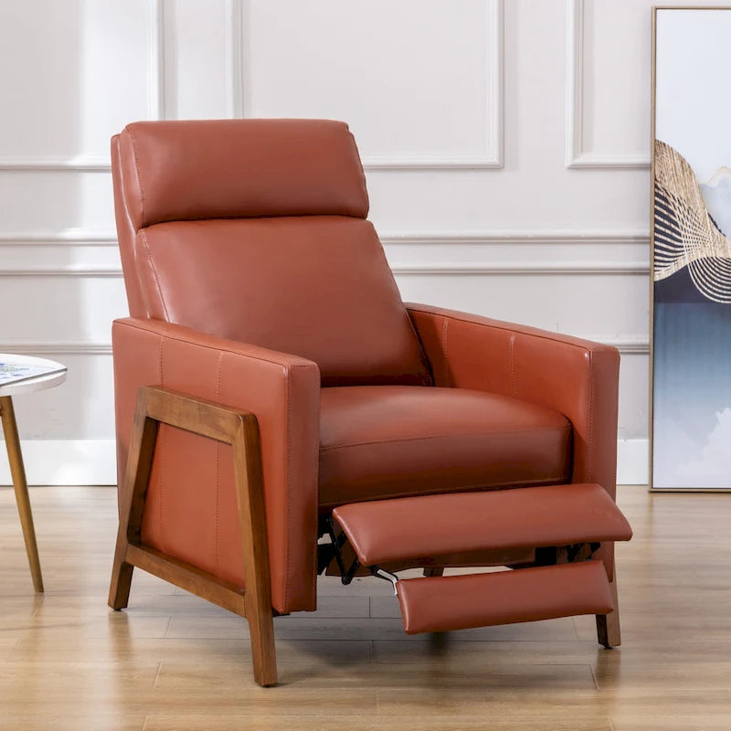 Fauteuil inclinable en cuir pleine fleur Roland de Greyson Living