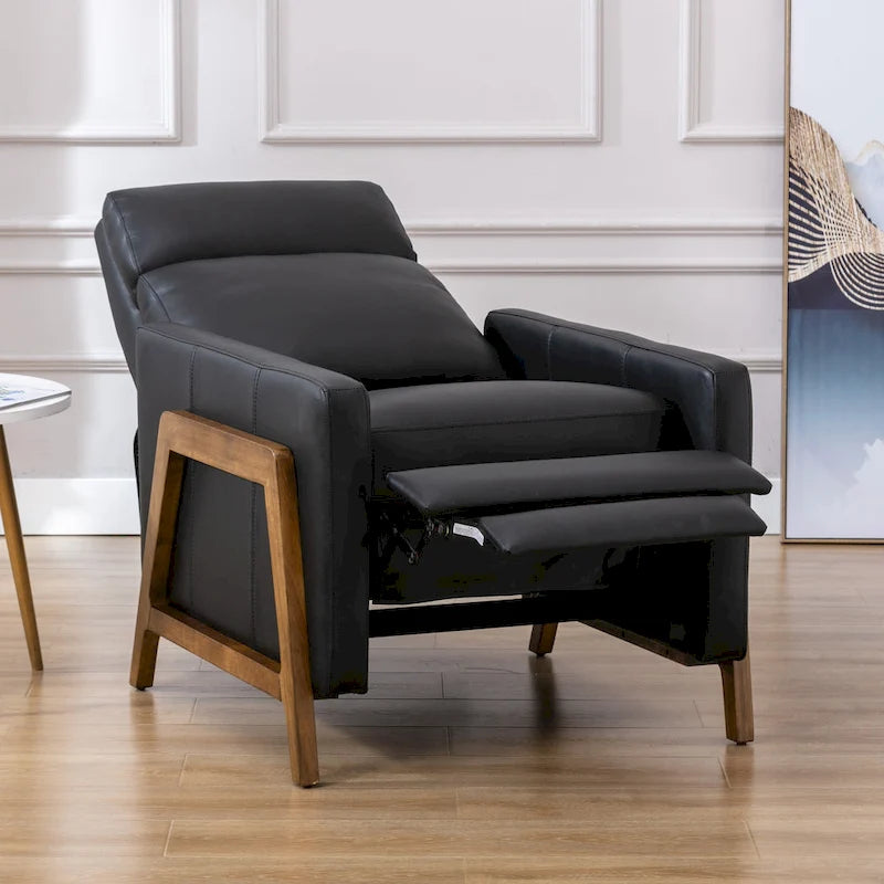 Fauteuil inclinable en cuir pleine fleur Roland de Greyson Living