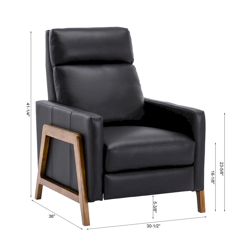 Fauteuil inclinable en cuir pleine fleur Roland de Greyson Living