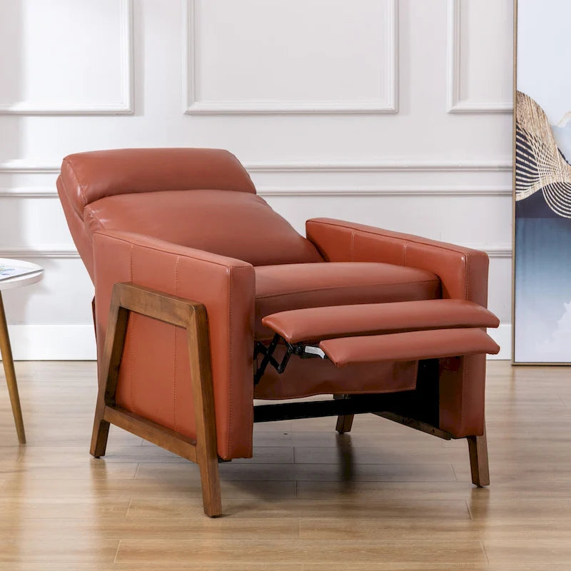 Fauteuil inclinable en cuir pleine fleur Roland de Greyson Living