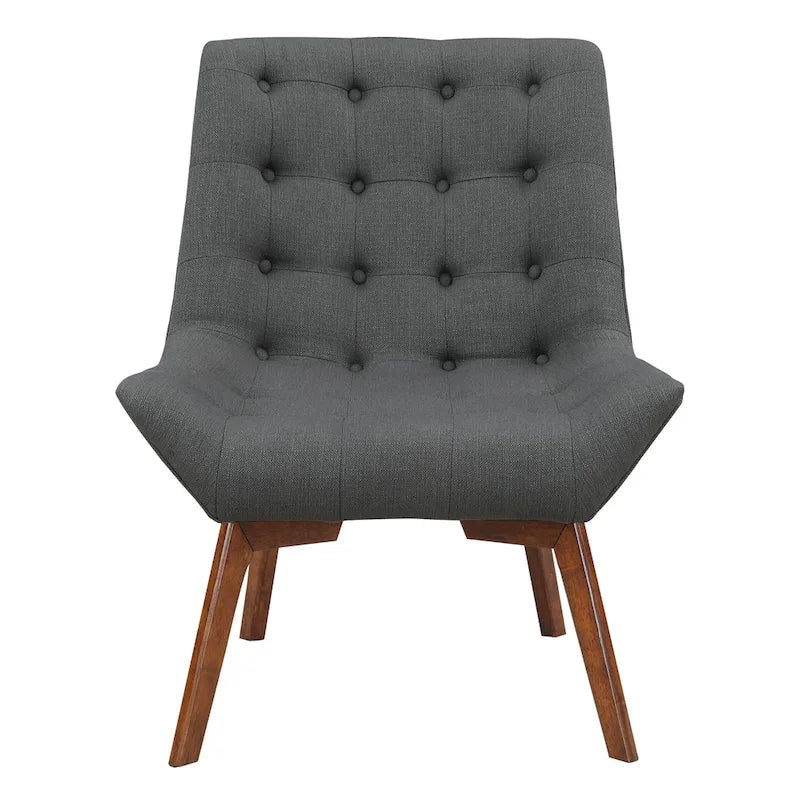 Chaise Shelly Tuftée avec Pieds Café