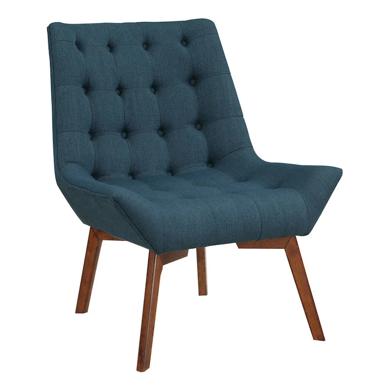 Chaise Shelly Tuftée avec Pieds Café
