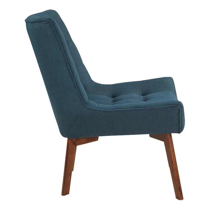 Chaise Shelly Tuftée avec Pieds Café