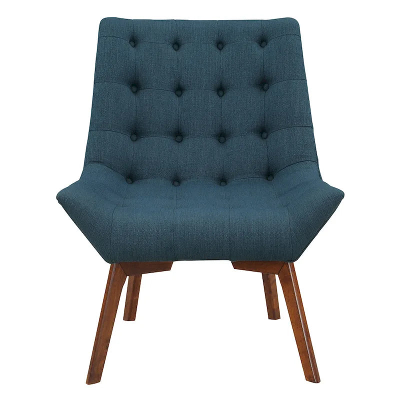 Chaise Shelly Tuftée avec Pieds Café
