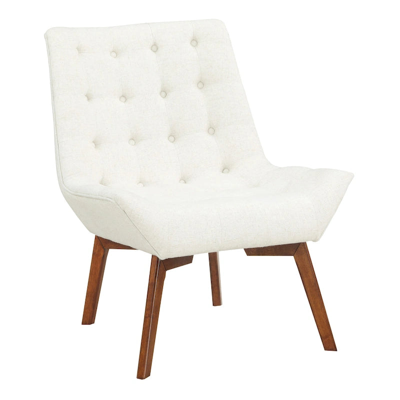 Chaise Shelly Tuftée avec Pieds Café