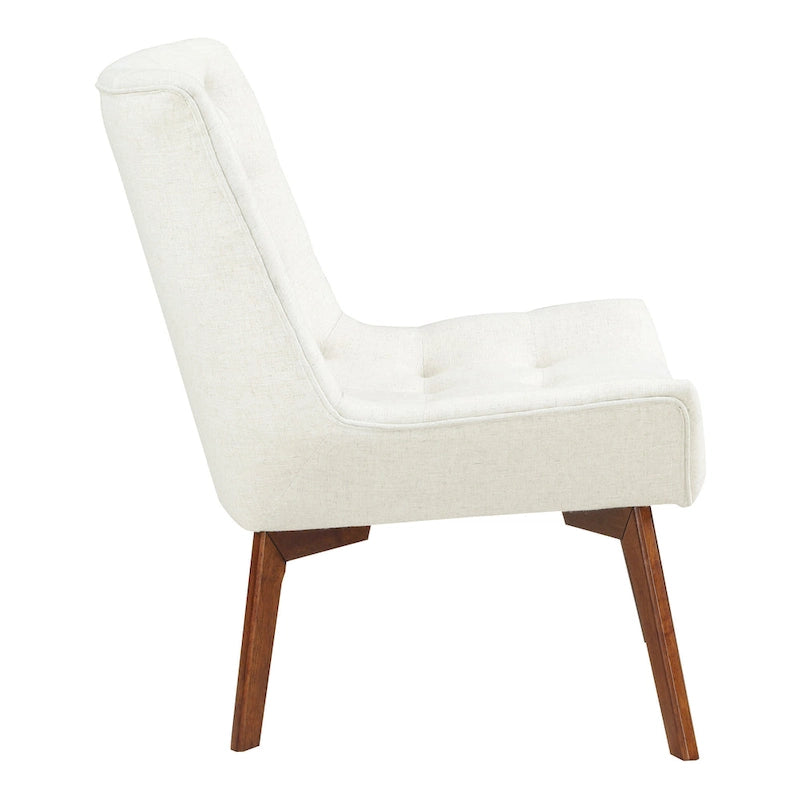 Chaise Shelly Tuftée avec Pieds Café