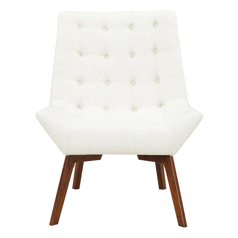 Chaise Shelly Tuftée avec Pieds Café
