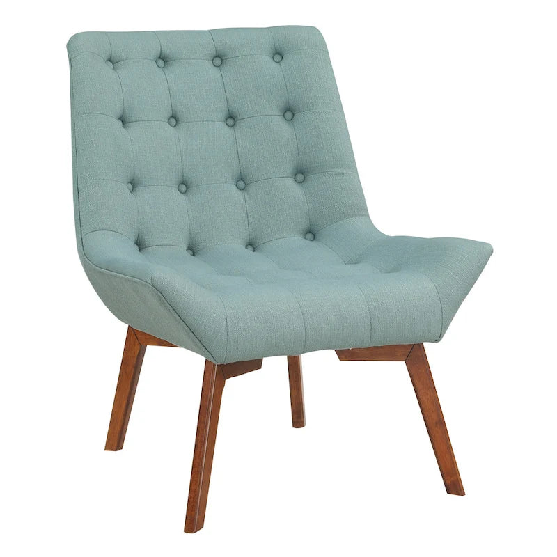 Chaise Shelly Tuftée avec Pieds Café