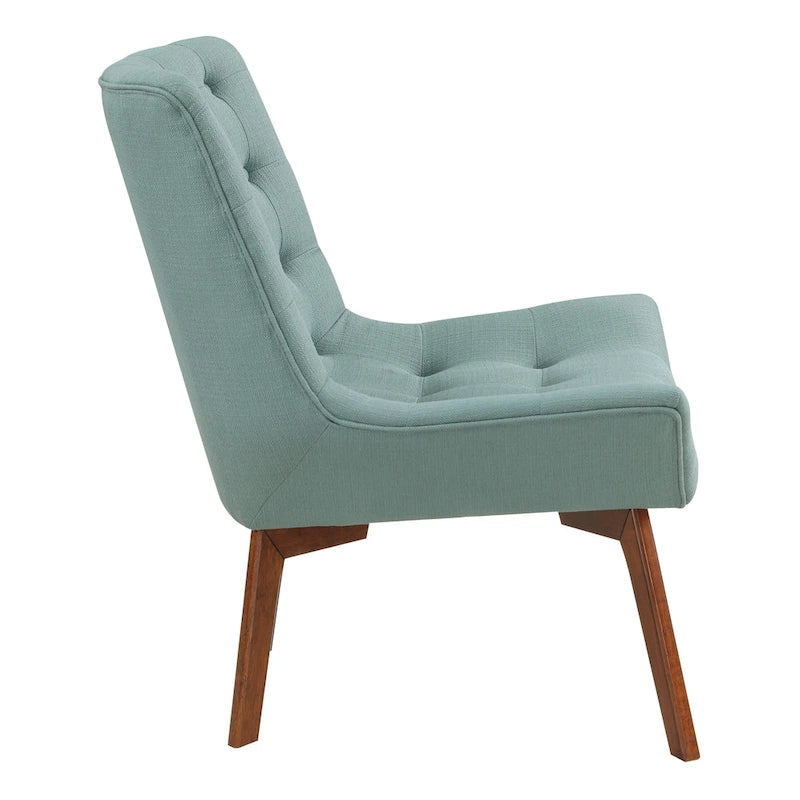 Chaise Shelly Tuftée avec Pieds Café