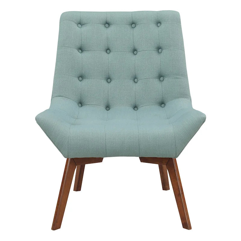 Chaise Shelly Tuftée avec Pieds Café
