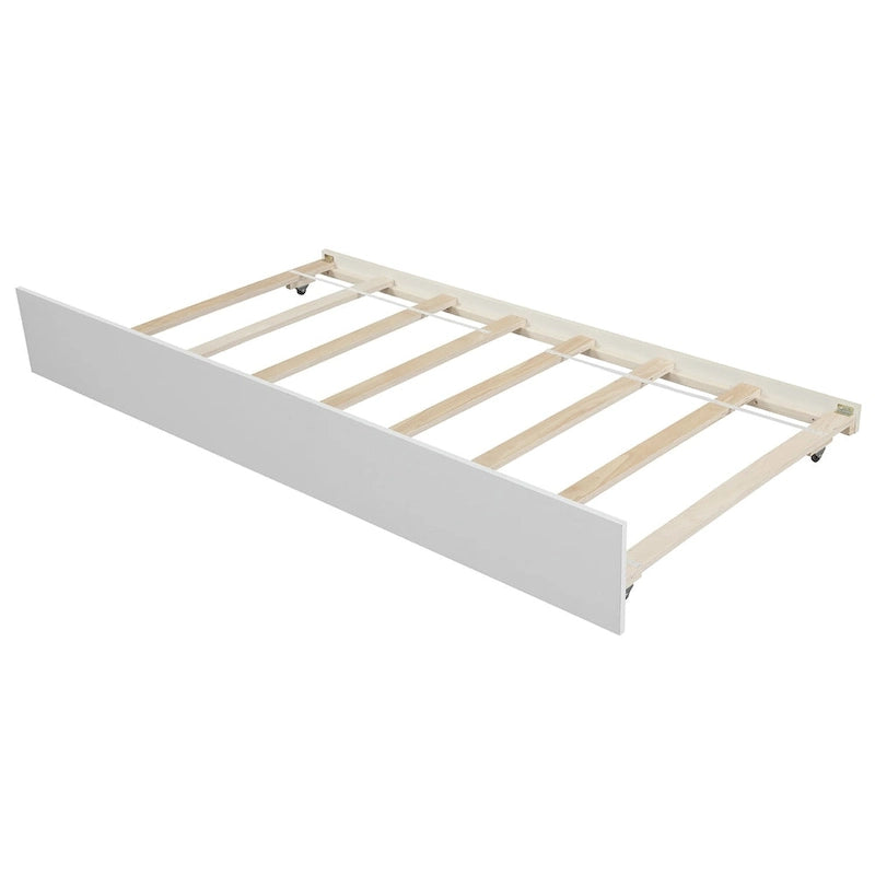Lit plateforme simple en bois Nestfair avec lit gigogne