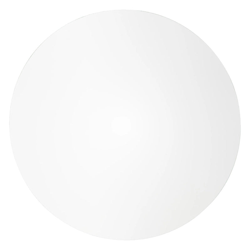 Table à manger ronde Bristol 32, de style moderne du milieu du siècle, plateau en MDF et piétement central en fer brillant pour la cuisine et la salle à manger