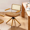 Fauteuil pivotant Art Leon en cuir PU et bois
