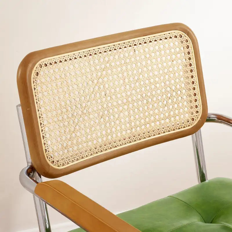 Fauteuil pivotant Art Leon en cuir PU et bois