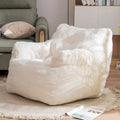 Pouf-poire en mousse touffetée douce avec tissu Teddy