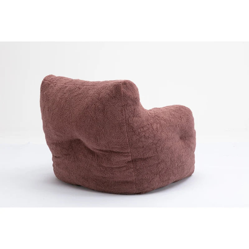 Pouf-poire en mousse touffetée douce avec tissu Teddy