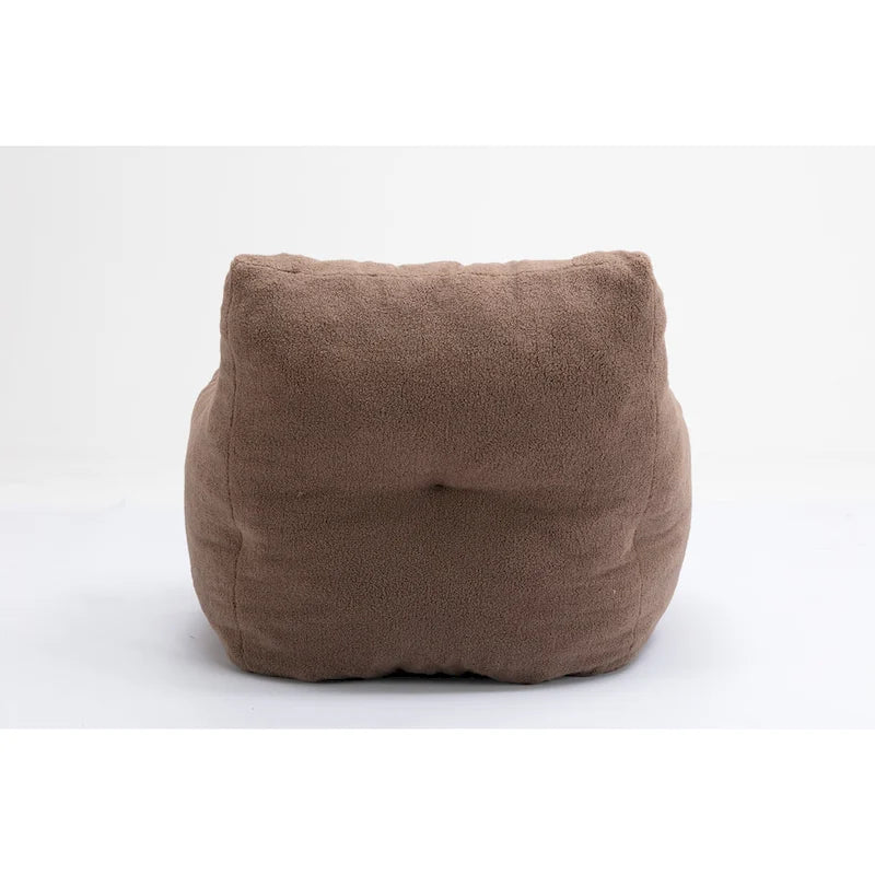 Pouf-poire en mousse touffetée douce avec tissu Teddy
