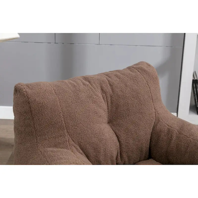 Pouf-poire en mousse touffetée douce avec tissu Teddy