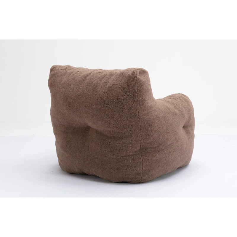 Pouf-poire en mousse touffetée douce avec tissu Teddy