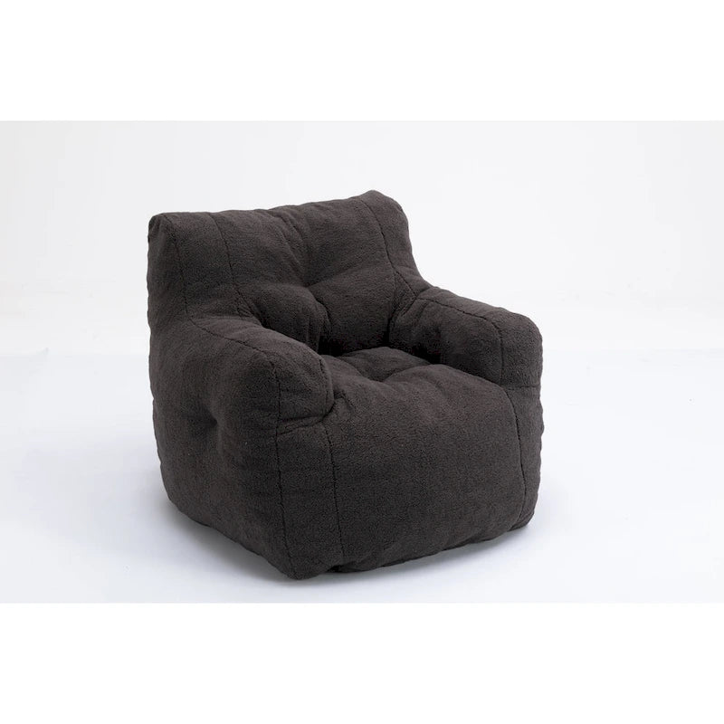 Pouf-poire en mousse touffetée douce avec tissu Teddy