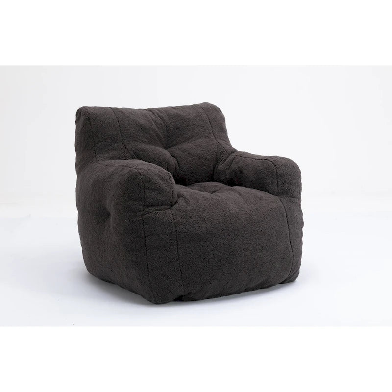 Pouf-poire en mousse touffetée douce avec tissu Teddy