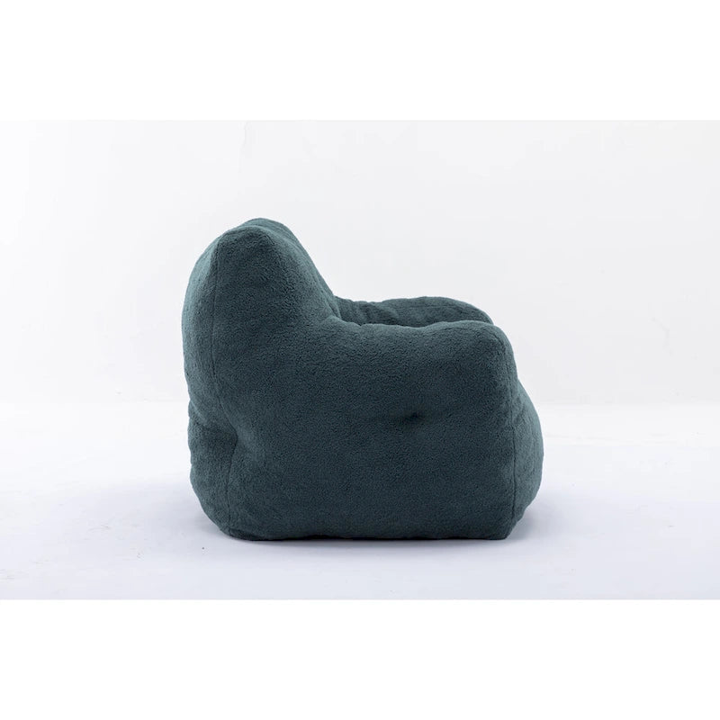 Pouf-poire en mousse touffetée douce avec tissu Teddy