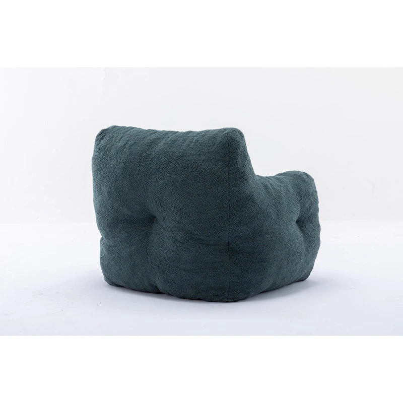 Pouf-poire en mousse touffetée douce avec tissu Teddy