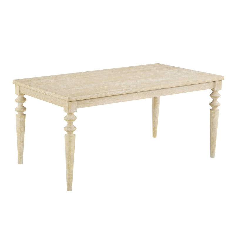 Ensemble de salle à manger 7 pièces Roundhill Amonia, table à manger à pieds tournés avec 6 chaises capitonnées