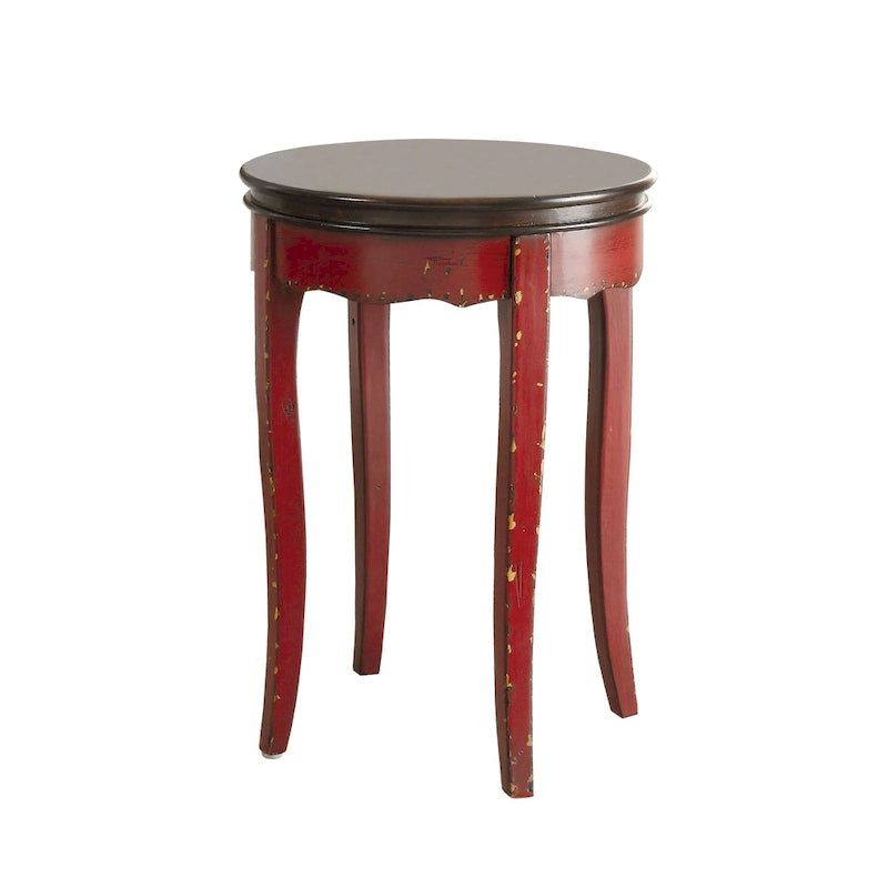 Table d'appoint ronde Lira Transitional White de 18 pouces par Furniture of America