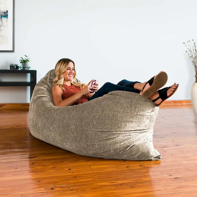 Jaxx Floor Chenille Oreiller Pouf Fauteuil