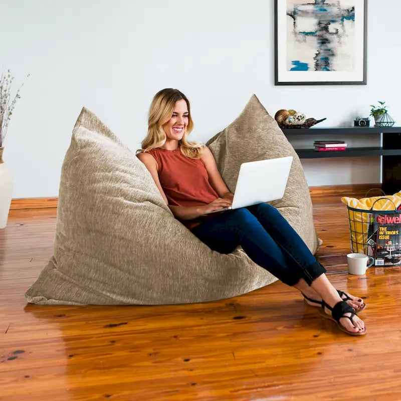 Jaxx Floor Chenille Oreiller Pouf Fauteuil