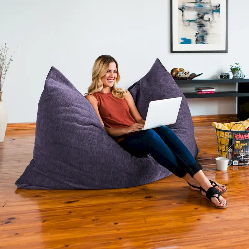 Jaxx Floor Chenille Oreiller Pouf Fauteuil