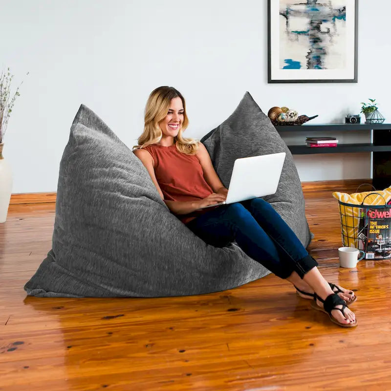 Jaxx Floor Chenille Oreiller Pouf Fauteuil