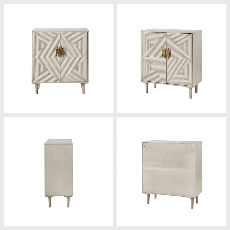 Meuble TV de rangement Damien Morden avec étagères réglables, lot de 2, par HULALA HOME