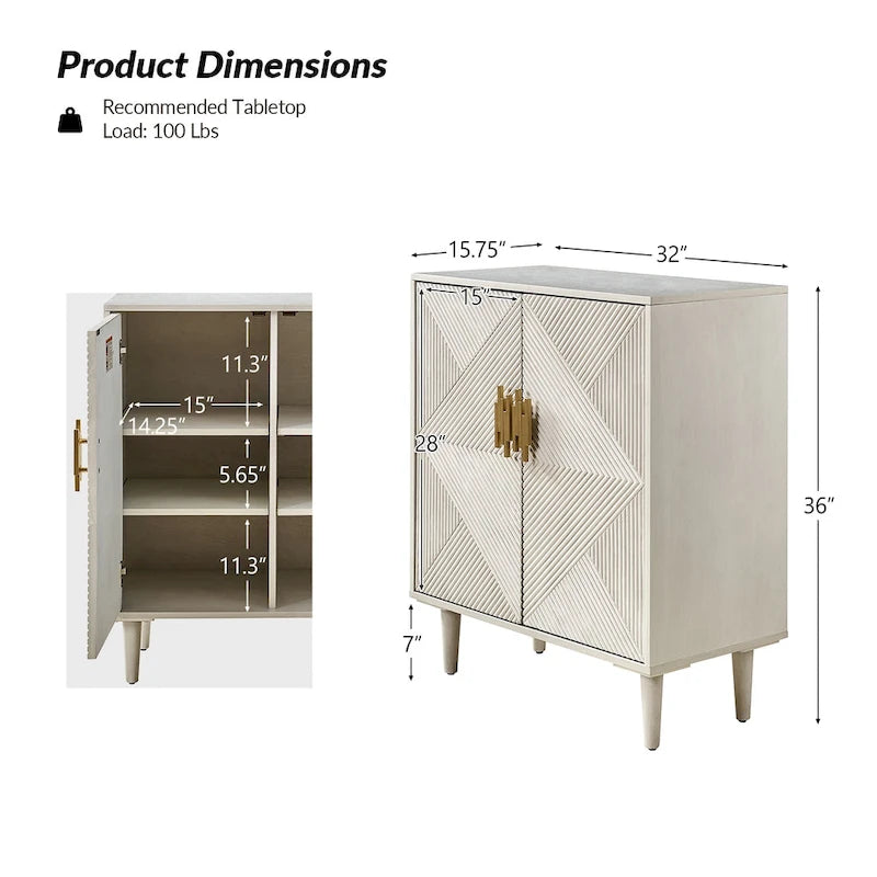 Meuble TV de rangement Damien Morden avec étagères réglables, lot de 2, par HULALA HOME