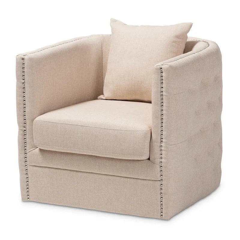 Fauteuil pivotant en tissu contemporain