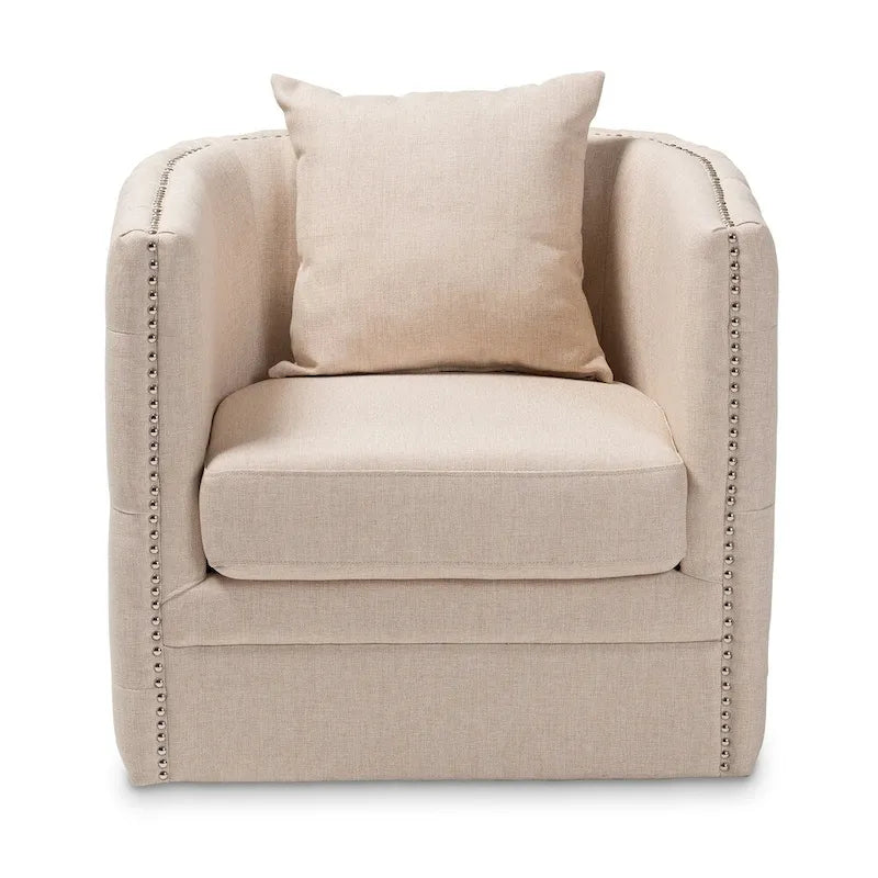 Fauteuil pivotant en tissu contemporain