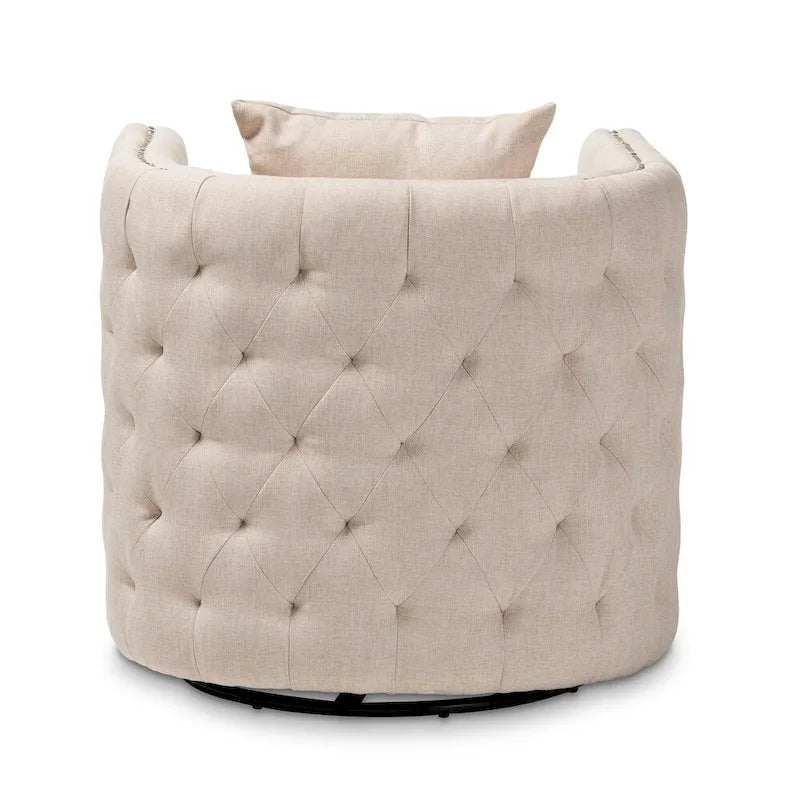 Fauteuil pivotant en tissu contemporain