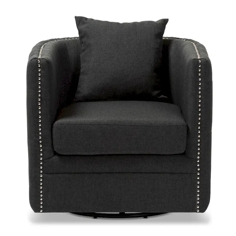 Fauteuil pivotant en tissu contemporain