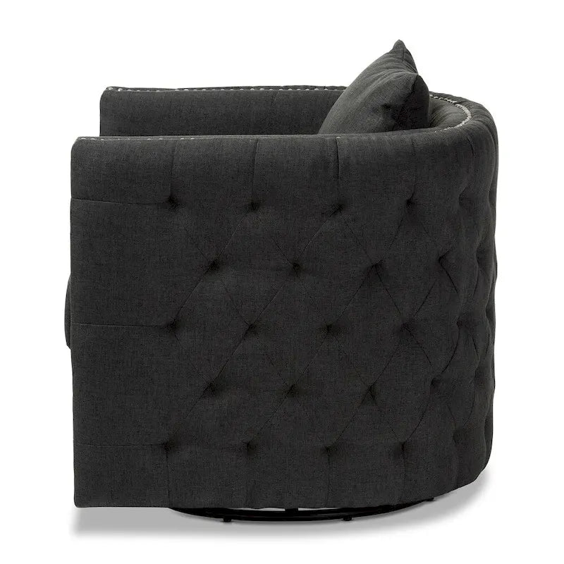 Fauteuil pivotant en tissu contemporain