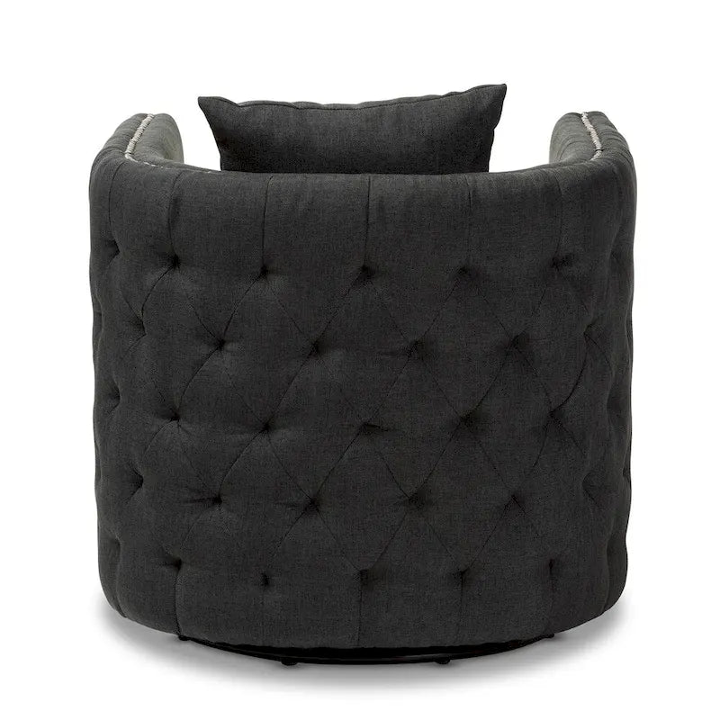 Fauteuil pivotant en tissu contemporain