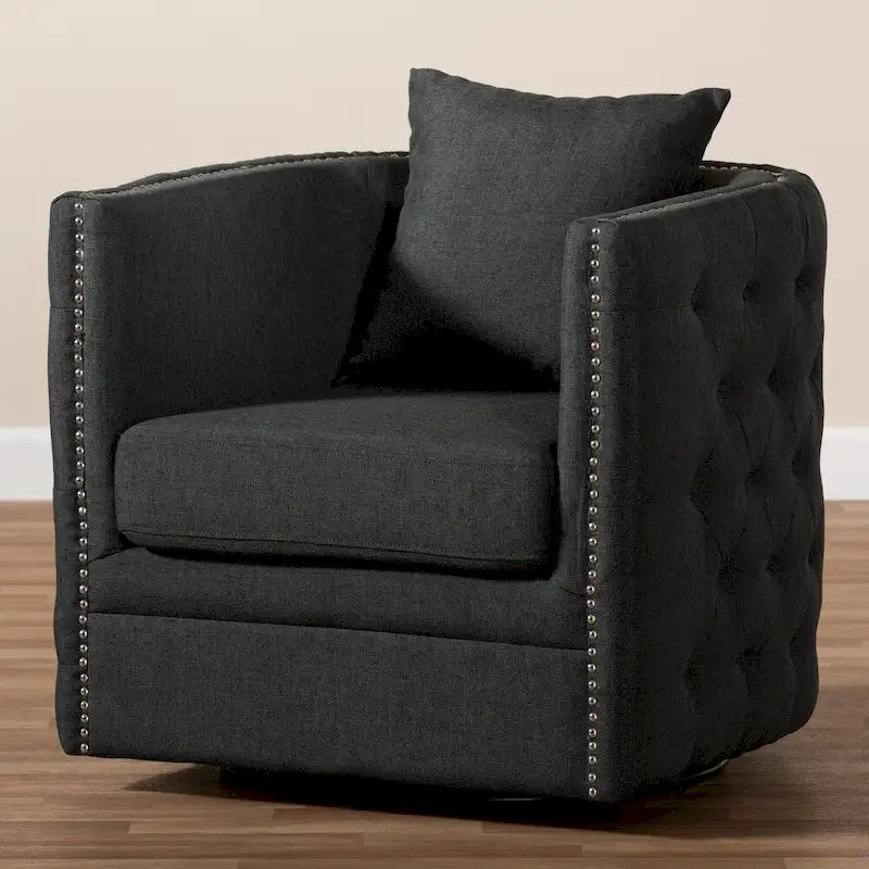 Fauteuil pivotant en tissu contemporain