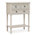 Console d'entrée avec 3 tiroirs et étagère ouverte Beige/Gris foncé
