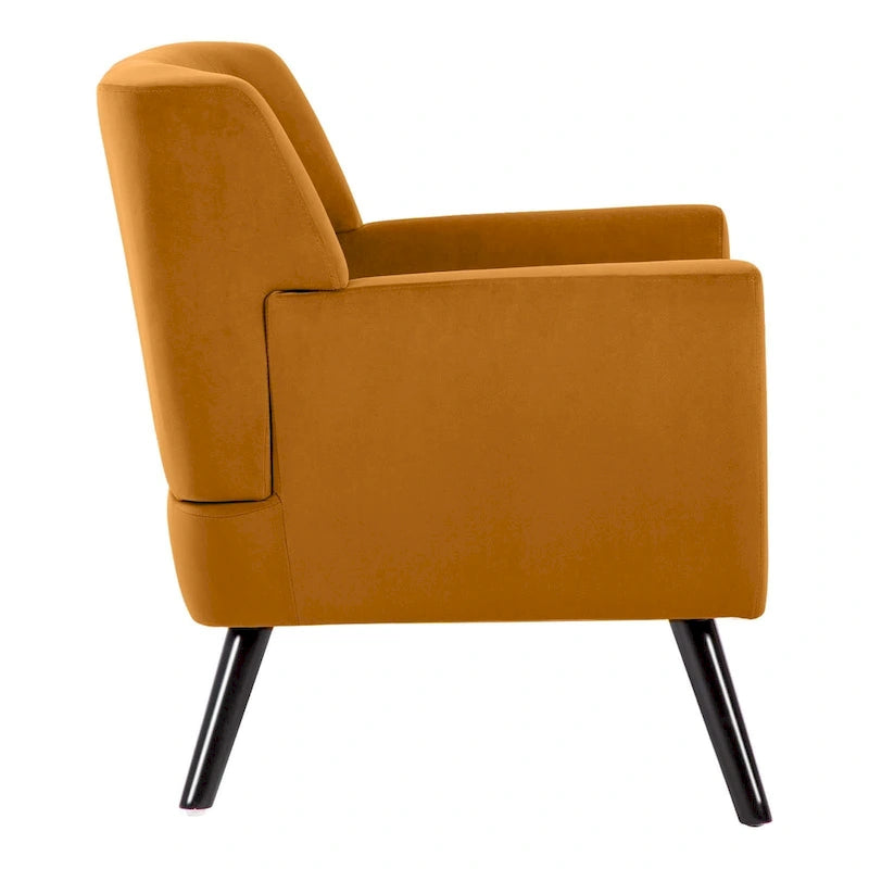 Fauteuil rembourré en velours capitonné pour salon - 28,35 l x 27,56 P x 30,71 H