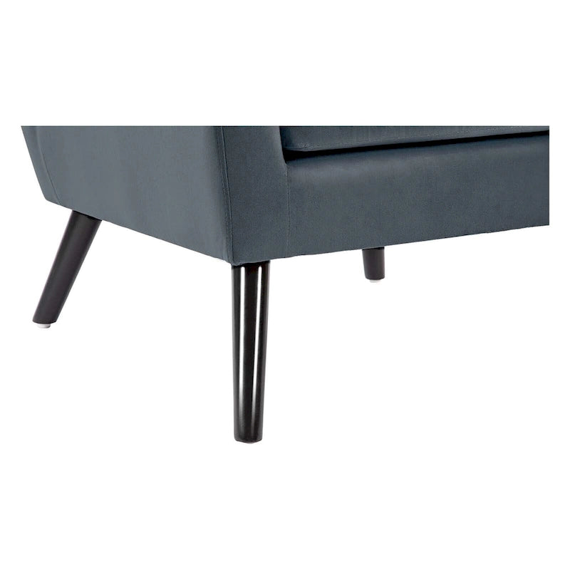 Fauteuil rembourré en velours capitonné pour salon - 28,35 l x 27,56 P x 30,71 H